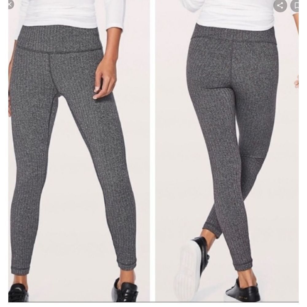 ATHLETA CHATURANGA LEGGINGS IN HERRINGBONE PRINT